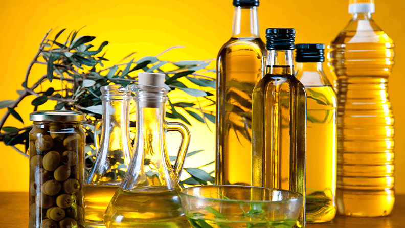 Botellas de aceite de oliva