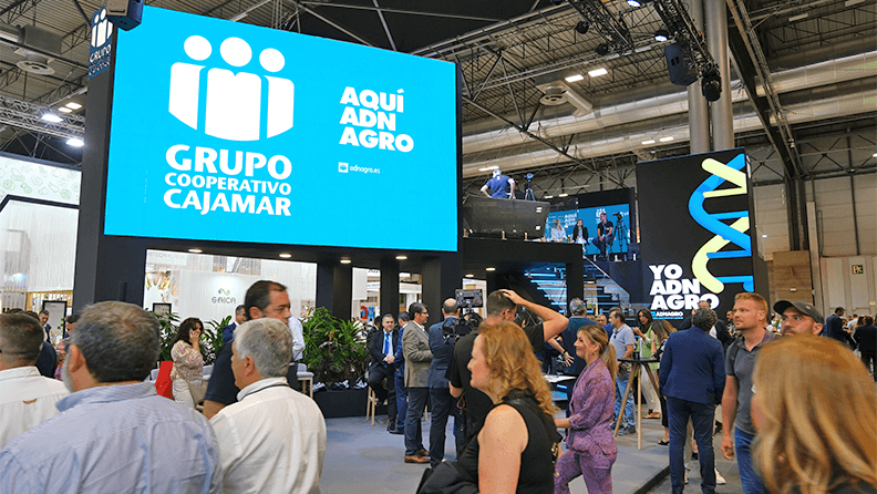 Estand de Grupo Cooperativo Cajamar en Fruit Attraction 2022