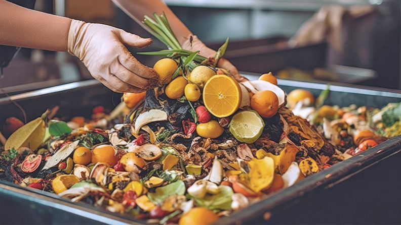 Desperdicio de alimentos para biomasa.