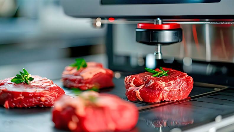 Carne elaborada mediante impresora 3D.