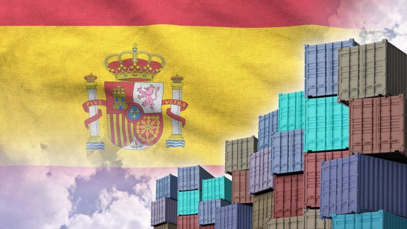 Mejora el saldo del comercio exterior español en febrero de 2025.