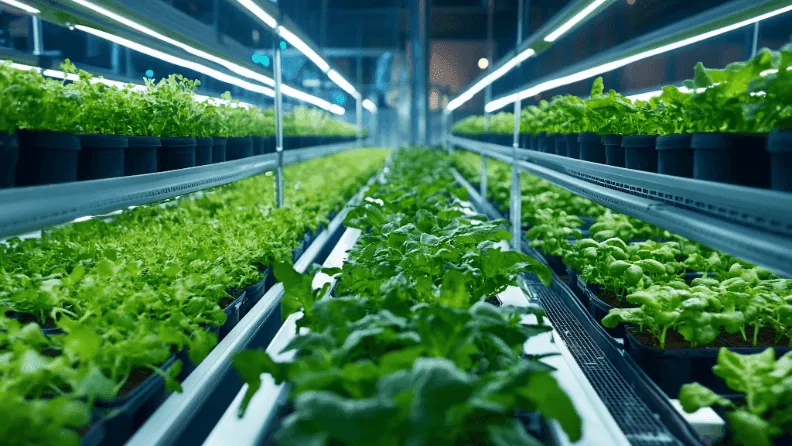 Indoor farming.