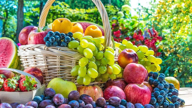 Variedad de frutas.